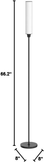 Floor Lamp with Remote Control,Bright Floor Lamps for Living Room/Bedroom/Office, Stepless Adjustable 3000K-6000K Colors and 10-100% Brightness,Standing Light with Foot Switch (Black) - Image 8