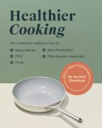 Caraway Nonstick Ceramic Frying Pan (2.7 qt, 10.5") - Non Toxic, PTFE & PFOA Free - Oven Safe & Compatible with All Stovetops (Gas, Electric & Induction) - Cream - Image 5