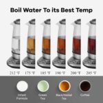 Mecity Electric Tea Kettle with Removable Infuser, 9 Preset Brewing Programs, Temperature Control, 2 Hours Keep Warm, Borosilicate Glass, 1.7 Liter, 1200W - Image 5