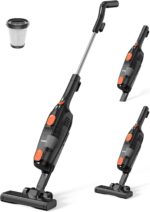Candy Corded Stick Vacuum Cleaner, Powerful Suction Handheld Vacuum with One-Click Dust Disposal, 3-in-1 Use for Hard Floor, Ceramic Tile, 0.8 Liters Capacity, Easy Clean - Image 3
