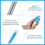 Spin Mop Replacement Handle 360 Degree Spin Mop Pole Handle Replacement Rotating Telescopic Stick for Head Replace Spinning Household Cleaning Accessories for Home(Cute Blue) - Image 5