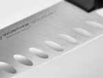 WÜSTHOF Gourmet 5" Hollow Edge Santoku Knife, Black - Image 3