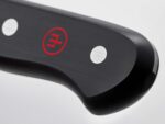 WÜSTHOF Gourmet 5" Hollow Edge Santoku Knife, Black - Image 5