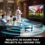 Sound Bar for Smart TV, 80W Soundbar with Bluetooth/ARC/Opt/AUX Connect, Dynamic Volume Boost, 3 Equalizer Modes, 2 in 1 Detachable Soundbar for TV/PC/Gaming/Projectors - Image 7