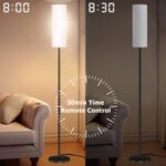 Smart LED Floor Lamp with APP Control & RGB Colors - Dimmable Standing Lamp for Living Room, Bedroom, Gaming - Remote, Timer, 9W Bulb Included, 67" Modern Tall Lamp (White) - Image 9