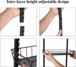 SWOMMOLY Adjustable Wall Mount Spice Rack Organizer, 12-Tier Dual-use (Multi-use) Hanging Spice Shelf Storage for Kitchen Pantry Cabinet Door, Seasoning Holder Organizer, Black - Image 8