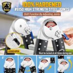 Bryner Step Folding Ladder 19.6ft Multi-Purpose Aluminium Extension Ladders, 7 in 1 Folding Adjustable Telescoping Step Ladder 330lbs - Image 5