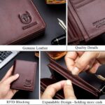 BULLCAPTAIN Large Capacity Genuine Leather Bifold Wallet/Credit Card Holder for Men with 15 Card Slots QB-027 - Image 7