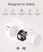 GHome Smart Mini Smart Plug Works with Alexa and Google Home, WiFi Smart Outlet Socket Remote Control Timer Function, Only 2.4GHz Network, No Hub Required, ETL FCC Listed, White - Image 6