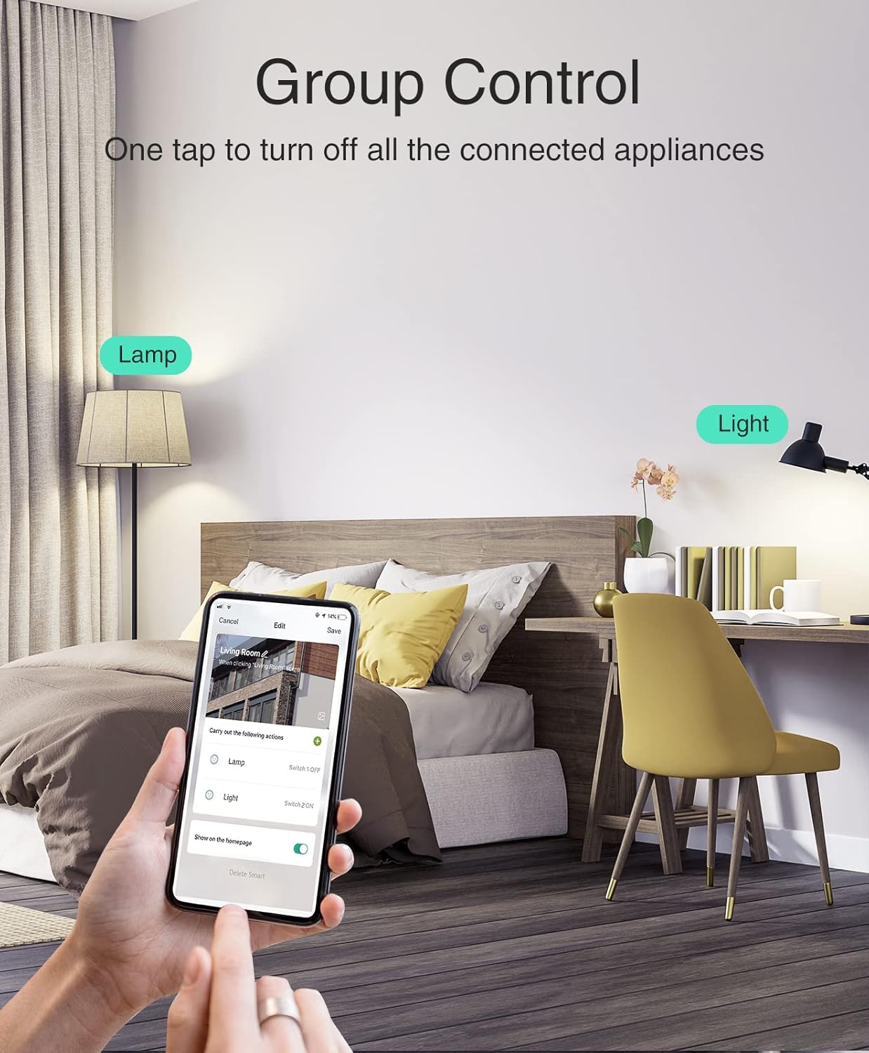 GHome Smart Mini Smart Plug Works with Alexa and Google Home, WiFi Smart Outlet Socket Remote Control Timer Function, Only 2.4GHz Network, No Hub Required, ETL FCC Listed, White - Image 7
