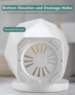 InmeRun Plant Pots Indoor Plastic Flower Pots Outdoor 5 inch Set of 6 Pack with Drainage Holes and Saucers for Garden Pots (5 in 6 pcs) - Image 8