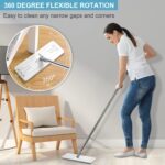 Mop and Bucket with Wringer Set, Hands Free Flat Floor Mop and Bucket, 3 Washable Microfiber Pads Included, Wet and Dry Use, Home Floor Cleaning System for All Floor Types and Windows - Image 3