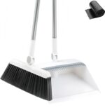 2-in-1 Sweeping Broom and Dustpan Combo Set-with Garbage Bags - Long Handle Brush with Upright Stand for Home, Office, School Accessory for Kitchen, Dorms, Bathroom- Cleaning Tool Kit (White) - Image 2