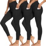 3 Packs Leggings with Pockets for Women, Soft High Waisted Tummy Control Workout Yoga Pants - Image 2