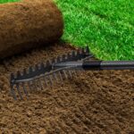 49" Rake - 17" Extra Wide Garden Tool with Double-Sided Head, Heavy Duty Lightweight Stainless Steel Construction for Mulching & Debris Removal, Leveling Lawn, Loosening Soil, Leaf Cleanup, Soil Prep - Image 2