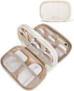 BAGSMART Electronics Organizer Travel Case, Cord Organizer for Women, Travel Cable Bag (Beige) - Image 2