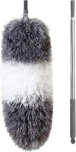 BOOMJOY Microfiber Feather Duster with Extendable Pole and Bendable Head, 100" Telescoping Duster for Cleaning Ceiling, Fan, Furniture - Image 2