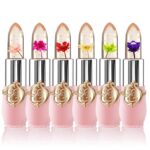 BestLand 6 Pcs/Set Flower Jelly Lipstick Set Temperature Change Moisturizer Long Lasting Nutritious Balm Magic Color Change Lip Gloss - Image 2