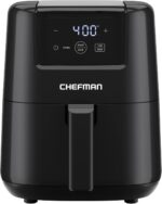 CHEFMAN 2 Qt Mini Air Fryer – Digital Space-Saving Compact Air Fryer with Nonstick and Dishwasher Safe Basket, Quick & Easy Meals in Minutes, Features Digital Timer and Shake Reminder – Black - Image 2