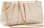 Clutch Purse Dressy Pleated Formal Evening Bag Simple Classy Handbag for Women - Image 2