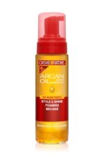 Creme of Nature Argan Oil Foaming Mousse, Style & Shine, Creates Soft Wraps, Defines Curls, Prevents Frizz & Adds Exotic Shine, 7 Fl Oz - Image 2