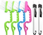 Crevice Gap Cleaning Brush Tool, 6pcs Hand-held Groove Gap Cleaning Tools, 2 in 1 Dustpan Cleaning Brushes, Shutter Door Window Track Kitchen Cleaning Brushes Kit - Image 2