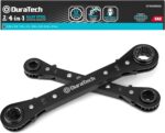 DURATECH 4-in-1 Reversible Ratcheting Wrench Set, Double Box End Wrench Set, 2-Piece, 5/16", 3/8", 7/16", 1/2", 9/16", 5/8", 11/16", 3/4", SAE - Image 2