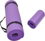 Fitvids All Purpose 1/2-Inch Extra Thick High Density Anti-Tear Exercise Yoga Mat and Knee Pad with Carrying Strap, Multiple Colors - Image 2