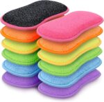 HOMEXCEL 12 Pack Multi-Purpose Scrub Sponges Kitchen, Dish Sponge, Non-Scratch Microfiber Sponge for Efficiently Cleaning Dishes, Pots, and Pans (Multicolor) - Image 2