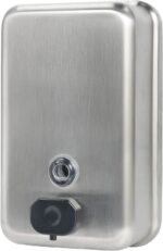 Heavy Duty Stainless Steel Wall Mount Soap Dispenser, 1100ml/37oz, with Corrosion Proof Lining and Anti-Leak Pump for Commercial & Home Bathroom Kitchen(Vertical) - Image 2