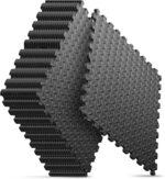 Home Gym Mat, Puzzle Exercise Mat, EVA Interlocking Foam Floor Tiles for Home Workout Equipment and Kids' Play Areas - Black, 24 in x 24 in x ½ in - 16 Tiles (Black, 16 Pack, 64 SQ FT) - Image 2