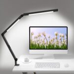 LED Desk Lamp with Clamp, Architect Desk Lamp with Dual Light and Adjustable Swing Arm, Clip-on Eye-Care 4 CCT Modes & 5 Brightness Levels Table Light Modern Computer Lighting for Home Office - Image 2