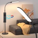 LED Floor Lamp, 18W Super Bright Floor Lamp for Living Room, Adjustable Stepless Colors & Brightness Gooseneck Standing Lamp, Eye Caring Reading Light with Remote - Image 2