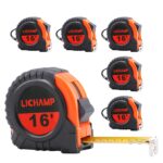 LICHAMP Tape Measure 16 ft, 6 Pack Bulk Easy Read Measuring Tape Retractable with Fractions 1/8, Measurement Tapes 16-Foot by 3/4-Inch - Image 2