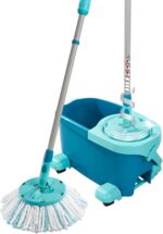 Leifheit Clean Twist Spin Mop and Bucket Set with Rollers | Telescopic Handle, 360° Joint, Spin-Dry System | Easy Glide Wheels | Blue - Image 2