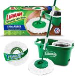 Libman Tornado Spin Mop System, Spinning Floor Mopping and Bucket with Wringer Set for Home, Hardwood, Laminate, Tile Cleaning, Includes 1 Machine Washable Replacement Head Refills (2 Total) - Image 2