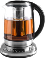 Mecity Electric Tea Kettle with Removable Infuser, 9 Preset Brewing Programs, Temperature Control, 2 Hours Keep Warm, Borosilicate Glass, 1.7 Liter, 1200W - Image 2