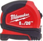Milwaukee 4932459596 8m/26ft Pro Compact Tape Measure, Red - Image 2