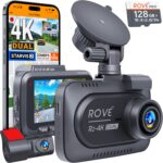 ROVE R2-4K DUAL Dash Cam Front and Rear, STARVIS 2 Sensor, FREE 128GB Card Included, 5G WiFi - up to 20MB/s Fastest Download Speed with App, 4K 2160P/FHD Dash Camera for Cars, 3" IPS, 24H Parking Mode - Image 2