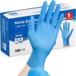 Schneider Nitrile Exam Gloves, Blue Disposable Gloves, Medical Grade, Food Grade, Latex Free - Image 2