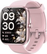 Smart Watch with Alexa Built-in‌, 1.83" HD Fitness Tracker with Bluetooth Calls/Messages, IP68 Waterproof, 120+ Sports Modes, 24/7 Heart Rate/Sleep Smartwatch Compatible with iOS/Android (Pink) - Image 2