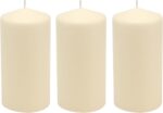 Stonebriar 6 Pack Tall 3 x 6 Inch 65 Hour Long Burning Unscented Ivory Wax Pillar Candles - Image 2