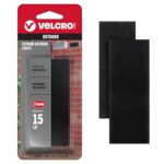VELCRO Brand Industrial Strength Fasteners | Extreme Outdoor Weather Conditions | Heavy Duty Strength Holds up to 15 lbs | 4 x 2 inch Strips, 3 Sets, Black (VEL-30758-USA) - Image 2