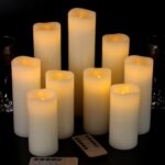 Vinkor Flameless Candles Battery Operated Candles Real Wax Pillar LED Candles with 10-Key Remote and Cycling 24 Hours Timer (Ivory 4" 5" 6" 7" 8" 9") - Image 2