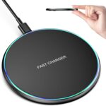 Wireless Charger Compatible with iPhone 17 16 15 14 13 12 11 Pro Max/Mini/Plus/XR/X/8, 15W Max Fast Wireless Charging Pad Mat for Samsung Galaxy S23/S22/S21/S20/S10, Galaxy Buds - Image 2