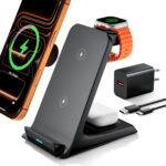 Wireless Charger for Thick Cases of 10MM/Otterbox/Popsocket Compatible, 3 in 1 Charging Dock for iPhone 16 15 14 13 12 Pro Max, Charging Station for Multiple Devices for Apple Watch/AirPods - Image 2