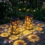 2 Pack Solar Sunflower Lights Outdoor Multicolor