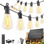 Brightown 52FT Solar String Lights Outdoor Waterproof